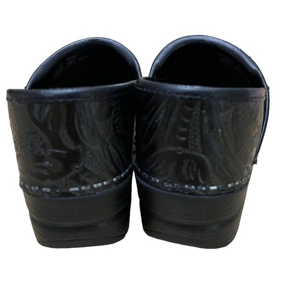 Dansko Black Tooled Staples Clogs Sz 6.5-7 - Picture 10 of 13